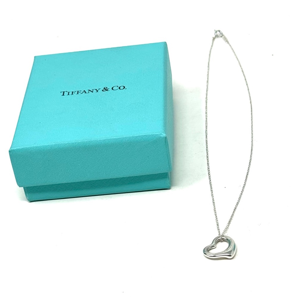 Authentic Tiffany & CO. Elsa Peretti Small Size Open Heart Neck… - Picture 14 of 15